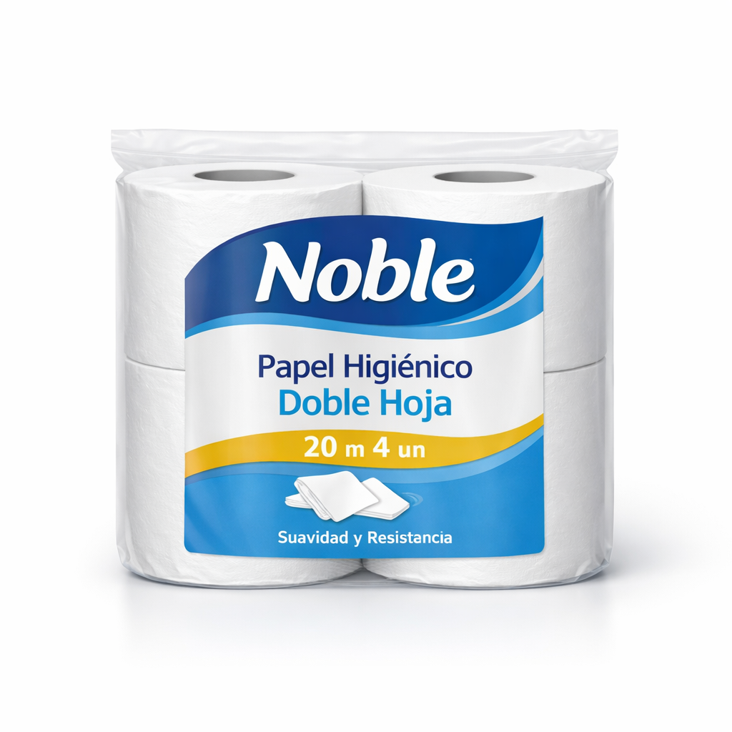 Papel Higiénico Doble Hoja 20 m 4 un
