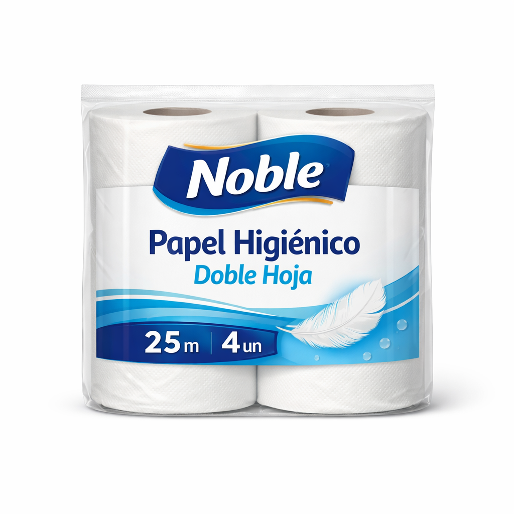 Papel Higiénico Doble Hoja 25 m 4 un
