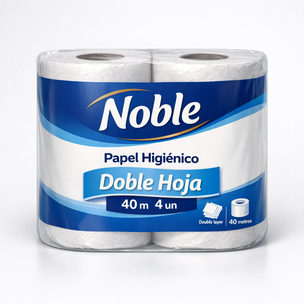 Papel Higiénico Doble Hoja 40 m 4 un