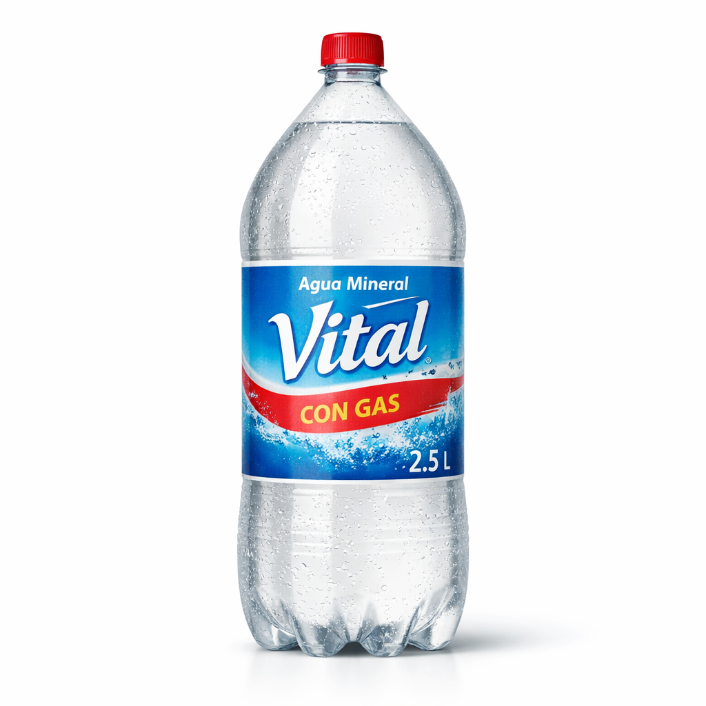 Agua Mineral Con Gas 2.5L